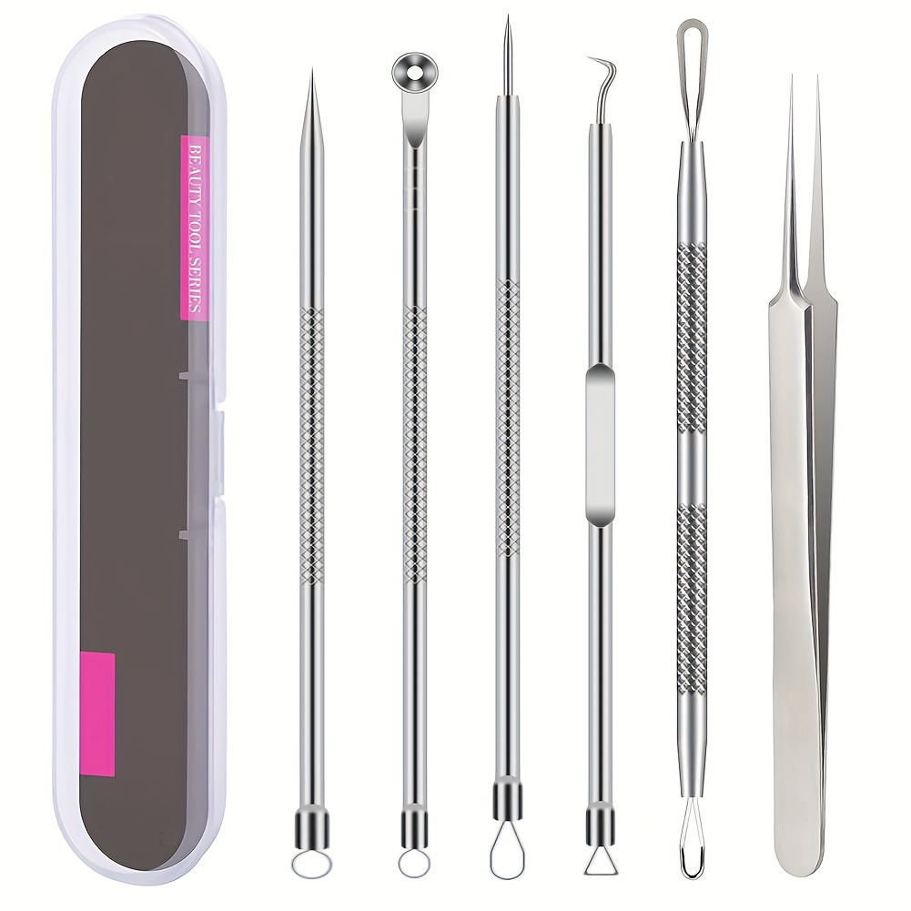 Luxury Skincare Acne - ​ 6Pcs Alat Penghilang Komedo Stainless