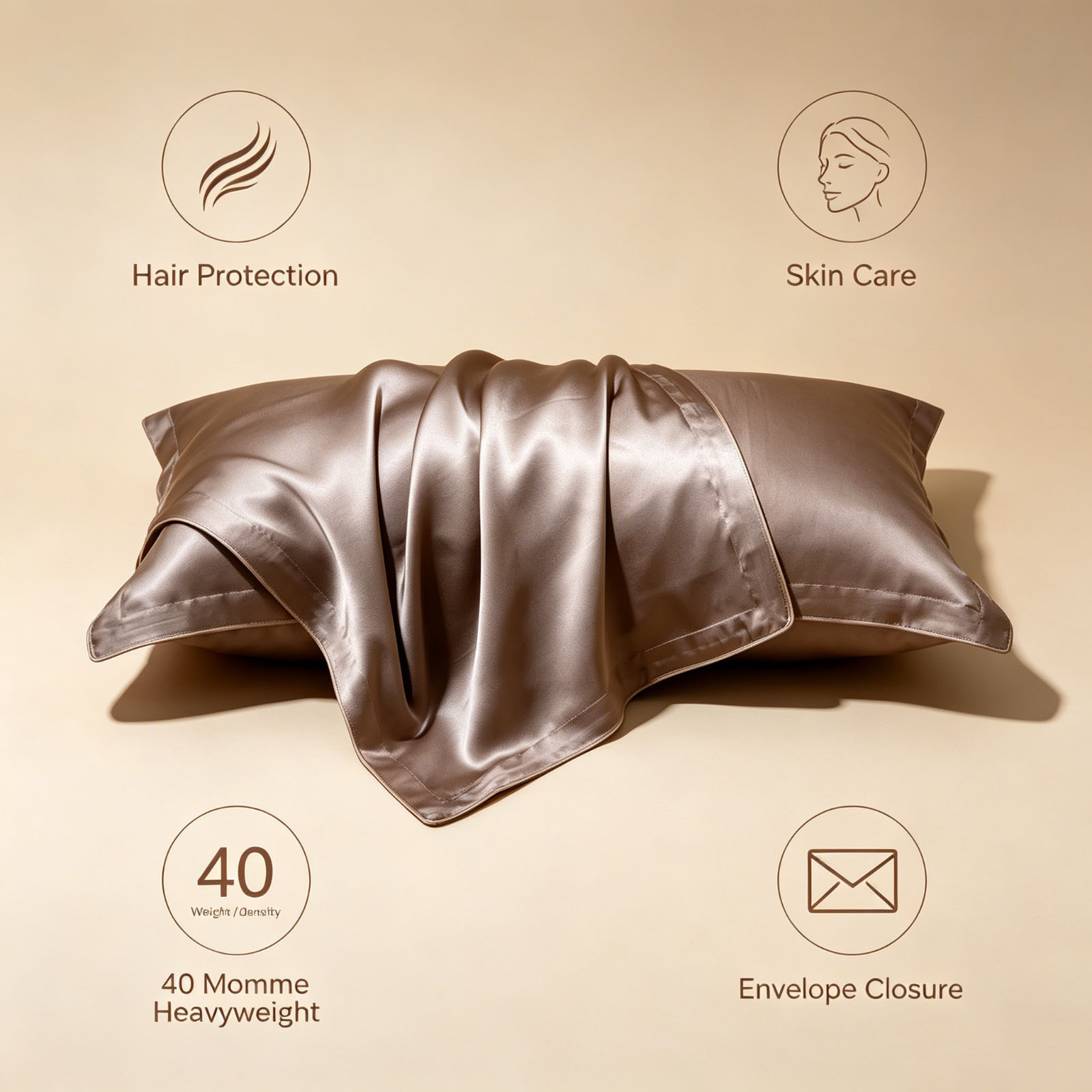 2 Buah Sarung Bantal Sutra Uku - Luxury Skincare Women ulasan dan harga