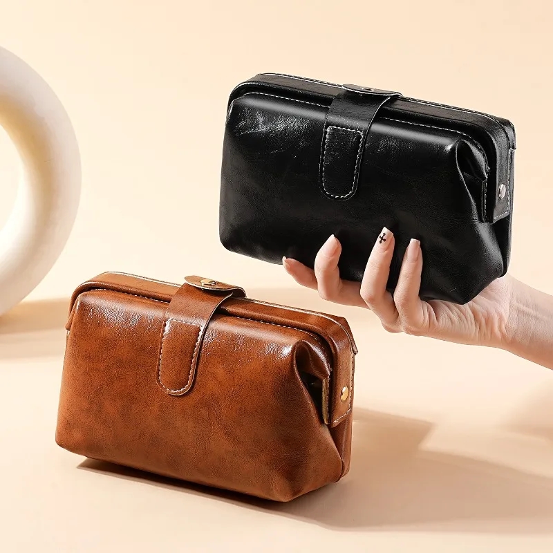 Tas Kosmetik Kulit PU Vintage  - Luxury Skincare Accessories ulasan dan harga