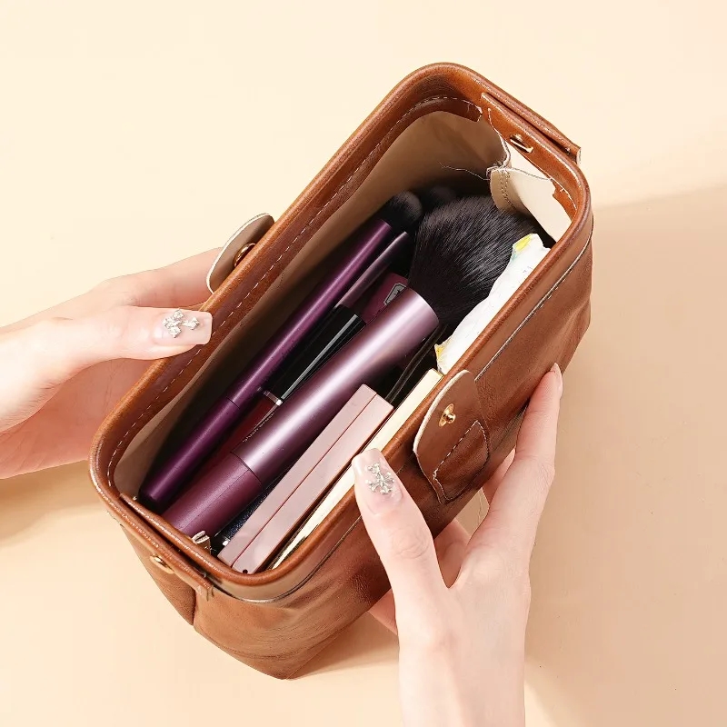 Tas Kosmetik Kulit PU Vintage  - Luxury Skincare Accessories ulasan dan harga