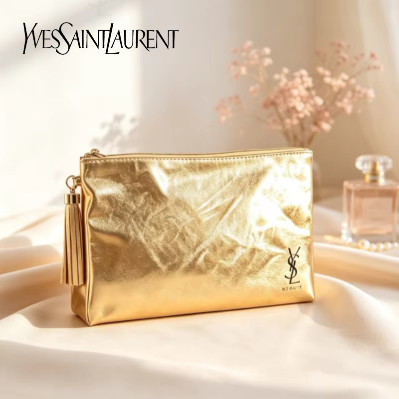 Tas Kosmetik Emas YSL, Kantong - Luxury Skincare Women ulasan dan harga