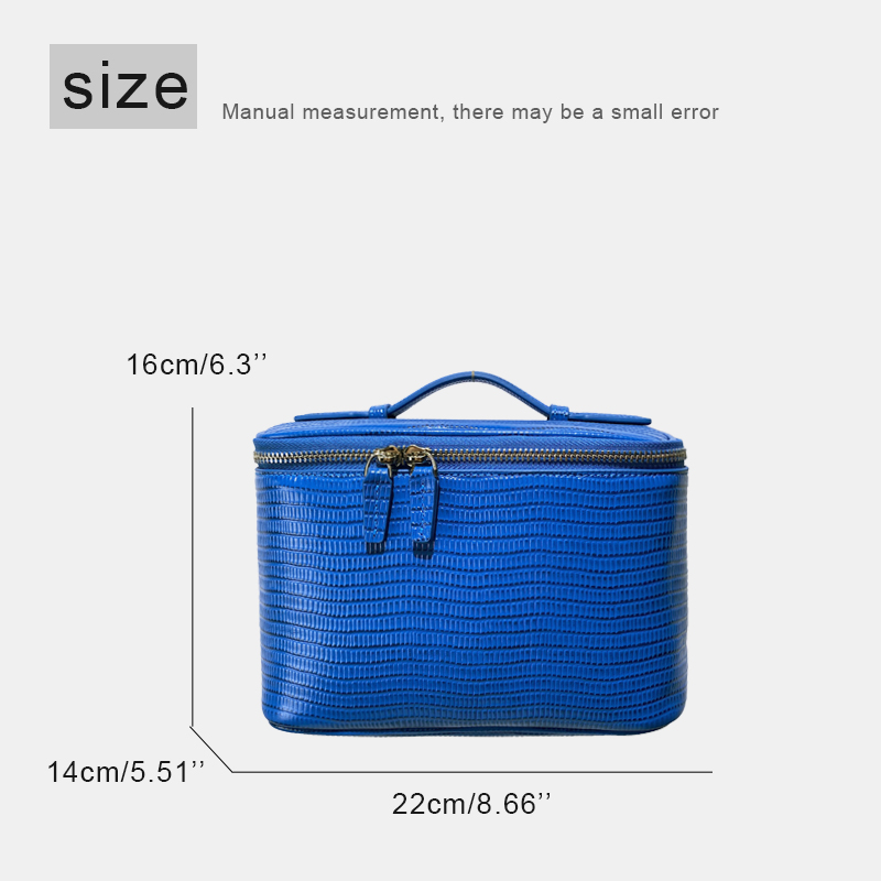 Tas Makeup Cermin Kulit Sapi L - Luxury Skincare Box ulasan dan harga