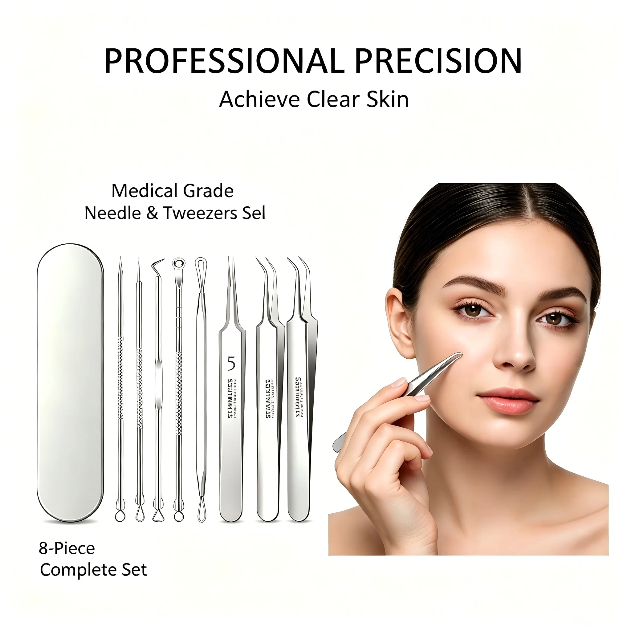 8Pcs Set Alat Penghilang Jeraw - Luxury Skincare Acne ulasan dan harga